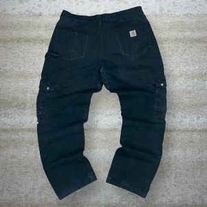 Vintage Carhartt Carpenter Hose 38x32 Double Knees Smoke Black Baggy Weite 90er - Bild 1 von 11