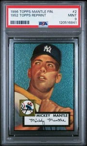Tarjeta Topps Finest Mantle 1996 #2 (¡muy bien centrada sin enverdecimiento!) PSA 9 ¡COMO NUEVO! - Imagen 1 de 2