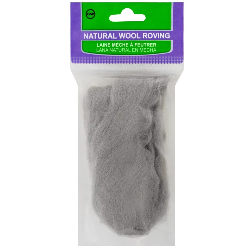 Clover 79R-33 Natural Wool Roving .3oz-Ash - Image 1 of 1