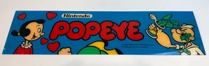 RARA insegna originale Popeye 1982 Nintendo Arcade tendone plexiglass 22"x6" HTF - Foto 1 di 6