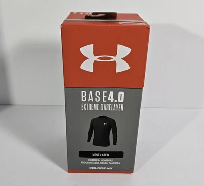 Under Armour 1353349 Mens 3XL ColdGear Base 4.0 Top Baselayer Crew Shirt Black - Image 1 of 4
