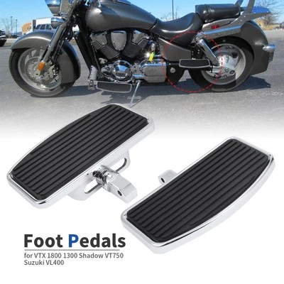 Passenger Footboards Floorboards For Honda VTX 1800 1300 Suzuki VL800 VL400 C50 - Image 1 of 4