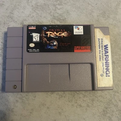 Primal Rage | Super Nintendo SNES | 1995 | Tested | Blockbuster Stickers - Image 1 of 3