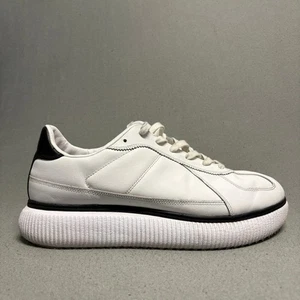 Onitsuka Tiger White Sneaker Herren Größe 11,5 Schnürschuhe Schwarz Absatz Leder - Bild 1 von 13