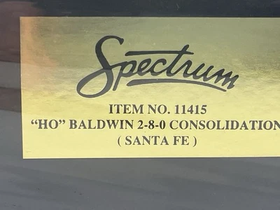 Vintage Spectrum 2-8-0 Consolidation Baldwin HO Santa Fe NOS NIB Factory Sealed - Image 1 of 4