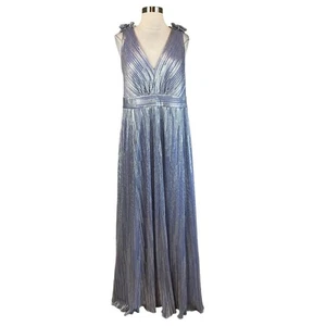 XSCAPE Women's Formal Dress Size 14W Purple Metallic Sleeveless Long Gown - Picture 1 of 13