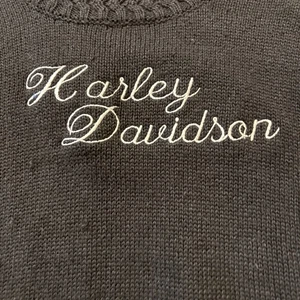 Vintage Classics Damen Strickpullover schwarz Harley Davidson bestickt Small - Bild 1 von 5