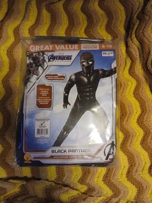 Nuevo en Paquete Disfraz de Pantera Negra Rubí para Niño M 8-10 Body Acolchado Bota Prendas para el torso Máscara Foto 1 de 3