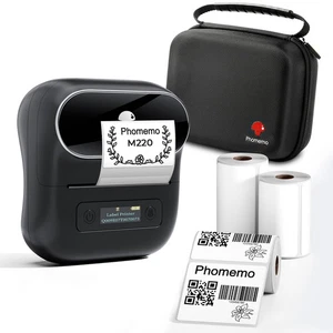 Etikettendrucker, M220 Thermo Etikettendrucker, 80 mm Tragbar Bluetooth Barcode Druck... - Bild 1 von 7