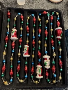 Vintage Thomas Pacconi Classic Glas Weihnachtsbaum Perlen Girlande Set - Bild 1 von 9