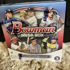 2025 Bowman Baseball Mega Box Total 50 Cards In Box W/ Mega Packs Sealed Box - Picture 1 of 8
