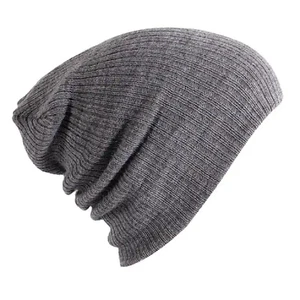 Long Beanie Mütze XXL Slouch Damen Herren Mützen Winter Beanie Grau Neu - Bild 1 von 1