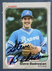 Atlanta Braves Steve Bedrosian signed / autographed 1983 Fleer Baseball card --- - Picture 1 of 1