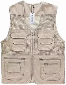 Unisex Mesh Breathable Fishing Vest, Multi-Pockets Photography Travel Hiking Wai - Picture 1 of 12
