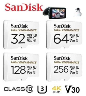 SanDisk High Endurance 32GB 64GB 128GB Micro SD Security Dash Cam Memory Card AU - Image 1 of 2