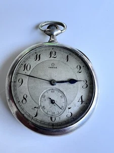Antike 0,800 Omega Taschenuhr Pocket Watch Montre de Poche 2-23 - Bild 1 von 12