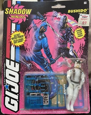 FIGURA DE COLECCIÓN HASBRO GI JOE ARAH 1993 SHADOW NINJAS BUSHIDO SIN USAR, EN CAJA SELLADA Foto 1 de 4
