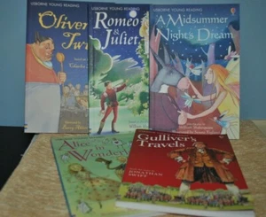 Set/5 USBORNE YOUNG READING Series 2 Romeo & Juliet Oliver Twist Alice in Wonder - Picture 1 of 3