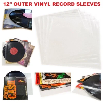 12" Plastic Polythene Record Sleeves Outer Vinyl Covers Gatefold Lp Blake Albums - Image 1 of 4