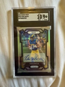 2023 Panini Prizm Puka Nacua Silver Prizm Auto RC #357 SGC 9 AUTO 10 - Bild 1 von 3