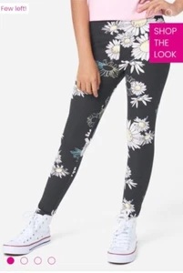 NWT Justice Girls Legging Daisy Size S (7/8) full length - Picture 1 of 4