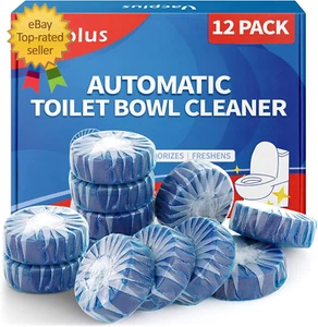 Automatic Toilet Bowl Cleaner Tablets, Bathroom Toilet Tank Cleaner (12 PACK) - Picture 1 of 9
