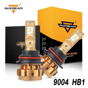 AUXBEAM 9004 HB1 LED Headlight Bulbs Conversion Kit 70W High Low Beam Bundle - Picture 1 of 11