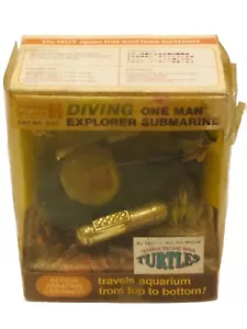 Vintage Submarine Fish Tank Penn Plax 1983 Aquarium Teenage Mutant Ninja Turtles - Picture 1 of 12