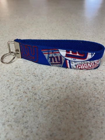 Key Ring Fob - Wristlet Style - New York Giants - Fun Logo Print - NFL - NEW! Cover