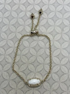 Kendra Scott Elaina Bracelet White Mother of Pearl Gold tone Used - Picture 1 of 12