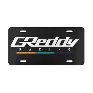 Placa de tocador negra para deportes de motor, matrícula delantera Greddy Racing - Imagen 1 de 7