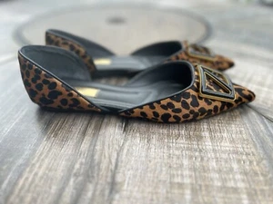 Franco Sarto Shoes Women’s Size 7.5 Whiskey Hadley 2 Calf Hair Ballet Flats - Picture 1 of 13
