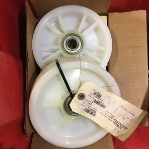 2 LOT Pallet Jack Steer Wheel Assy for BT L 2000, L 2300 L 2000-U L 2300-U Nylon - Picture 1 of 5