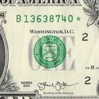 B Star Note One Dollar Bill B13638740* New York 3.2 Million Pack Print Run 5