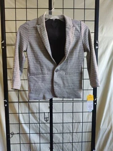 Boys Cat & Jack Houndstooth Button Knit Blazer Size 5 - Picture 1 of 3