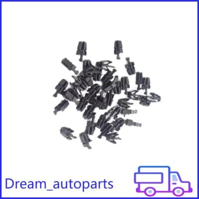Set of 50 Fasteners Fender Bumper Clips Fits Toyota Mitsubishi Honda Mazda Black - Image 1 of 4
