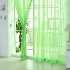 1/2Pcs Sheer Curtain Solid Voile Drape Rod Pocket Decorative Living Room Drapery