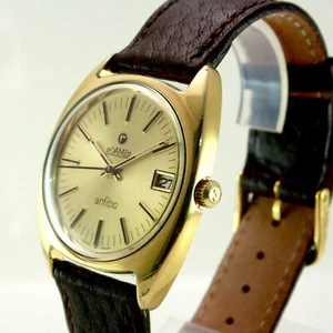 Roamer anfibio Vergoldete Handaufzug Datum von 1973 - Bild 1 von 6