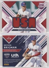 2019 Elite Extra Edition USA National Team Materials Purple /25 Bryson Brigman