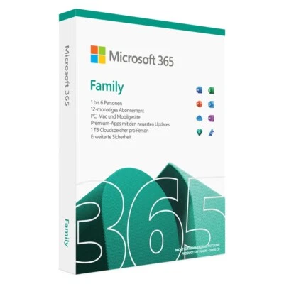 Microsoft Office 365 Family | PC/MAC/Mobilgeräte | Sofortdownload | 6 Benutzer - Bild 1 von 4