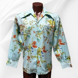 Vintage Herren Liberty House Tropicana Hawaii Aloha Hemd 70er Medium Disco Floral - Bild 1 von 8