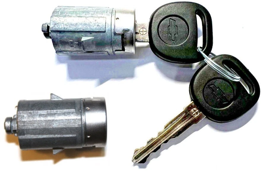 Par de llaves de puerta Avalanche/Tahoe 2007-2014 OEM interruptor de cilindros con 2 llaves con logotipo Foto 1 de 1