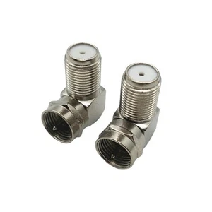 Wall mounted TV special 90 degrees Cable TV Coaxial Coax Connector Adapter - Zdjęcie 1 z 21