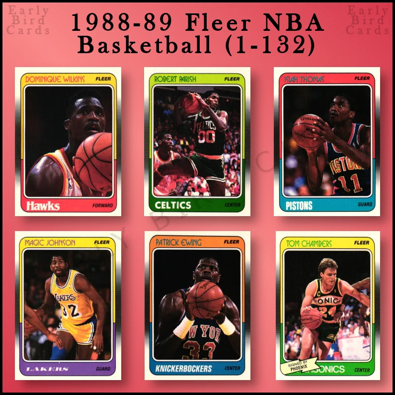 1988-89 Fleer NBA Basketball Cards (1-132)  / Pick Your Cards / Buy2+ Save10% - Image 1 of 1