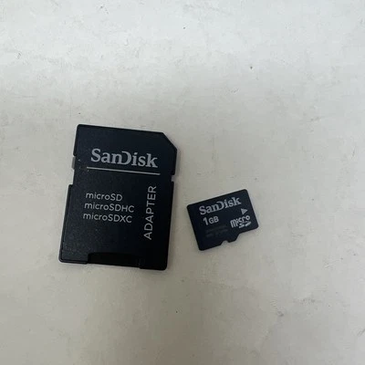 Sandisk 1GB Micro SD Card with MicroSD MicroSDHC MicroSDXC Adapter - Image 1 of 2