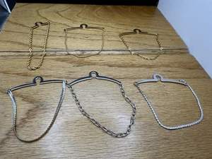 Vintage Men's Tie Chains Lot Of 6 Tie Chains 3 Silver Tone 3 Gold Tone - Picture 1 of 4