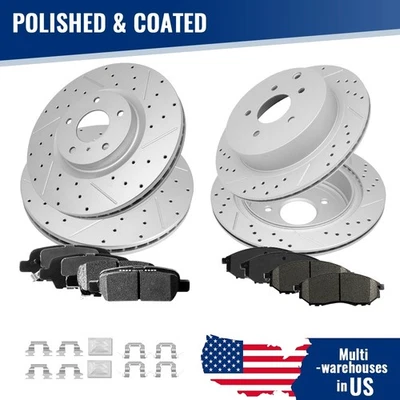 Kit de rotores de disco y pastillas de freno delanteras traseras para Infiniti M35h Q70L Murano 2011-2014 Foto 1 de 4