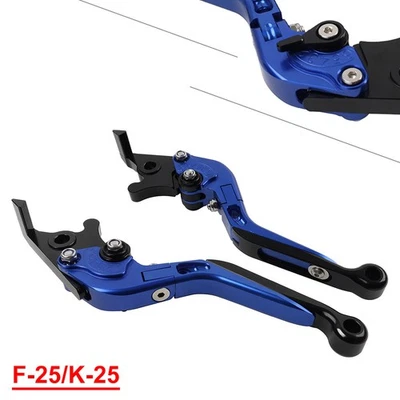CNC Blue Extendable Brake Clutch Levers For Kawasaki Ninja 125 250 Z125 Z250 - Image 1 of 4