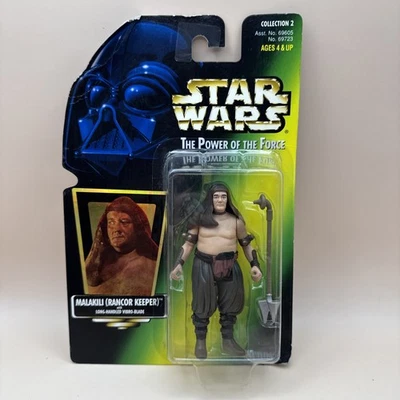 Boneco de ação Star Wars Malakili Rancor Keeper 1997 caixa dano - Imagem 1 de 4