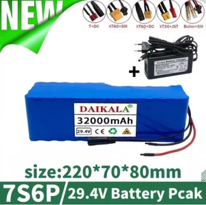 Batería recargable de iones de litio 7S6P 29,4 V 32 Ah para 24 V con coche de equilibrio BMS - Imagen 1 de 20